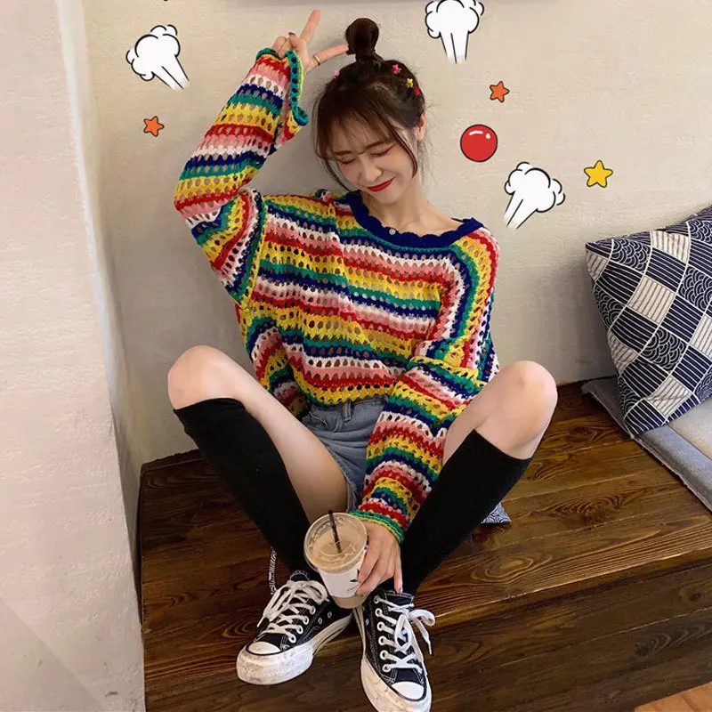 [EWQ] Осень 2019 г. Новые милые пуловеры с круглым вырезом и рукавами летучая мышь