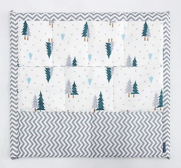 Подвесная сумка для детской кроватки муслиновый хлопковый органайзер 60 х50 см