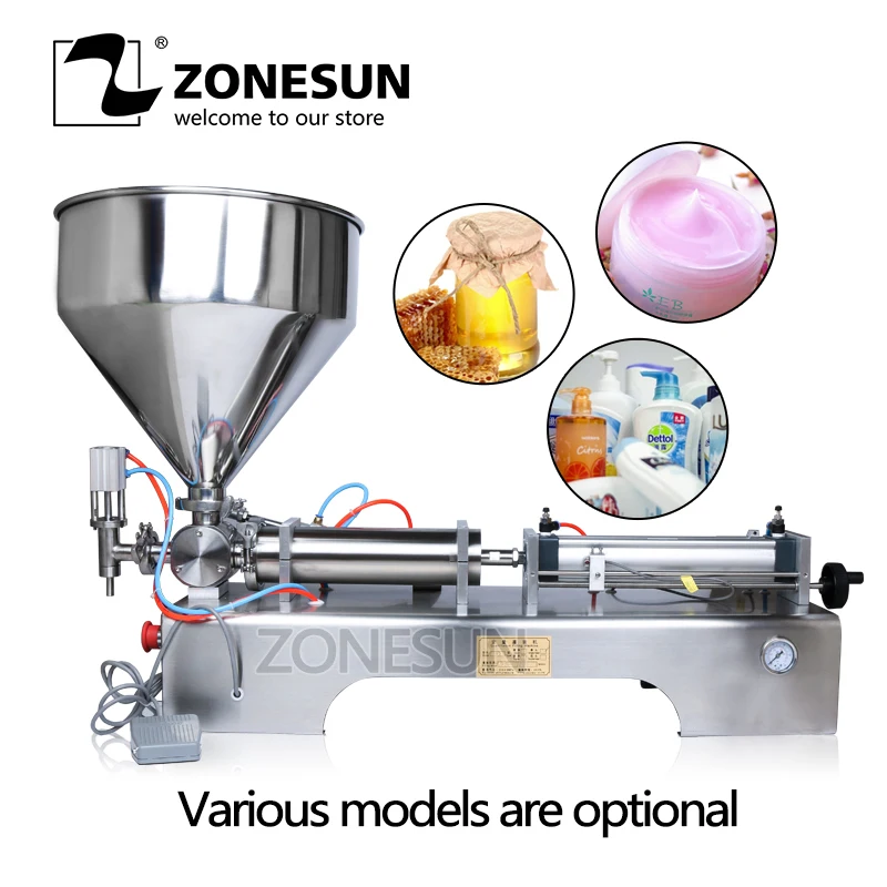 Пневматическая объемная машина ZONESUN для розлива жидкости и меда 10-300 мл | Бытовая