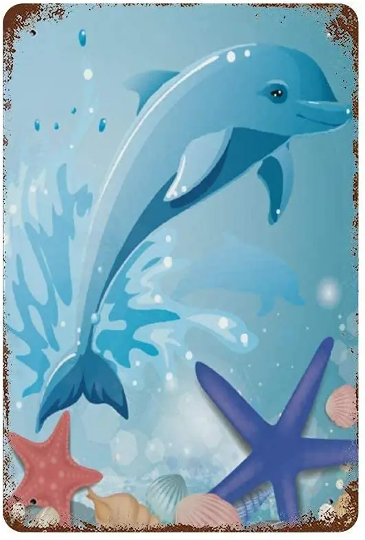 

Картина маслом на холсте в виде дельфина