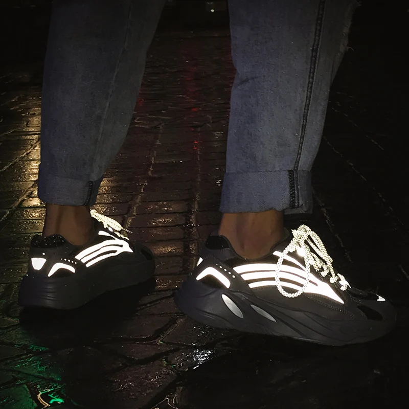 Мужские и женские кроссовки спортивная обувь для бега на платформе отражающая