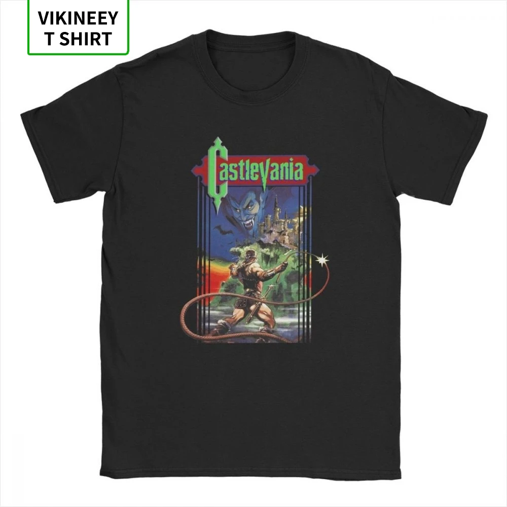 Мужская футболка Castlevania 100% хлопок новинка охотник ужасов 70s 80s для видеоигр аниме