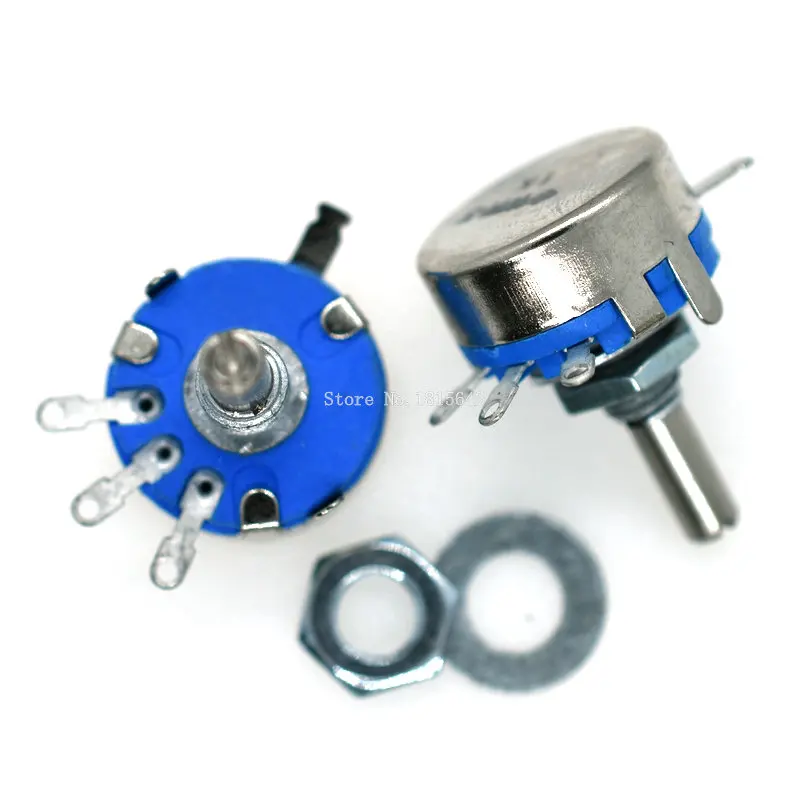 2 шт. потенциометра из карбона с поворотным конусом и 3 клеммами 1K 10K 47K 4K7 100K 470K 220K 1K5