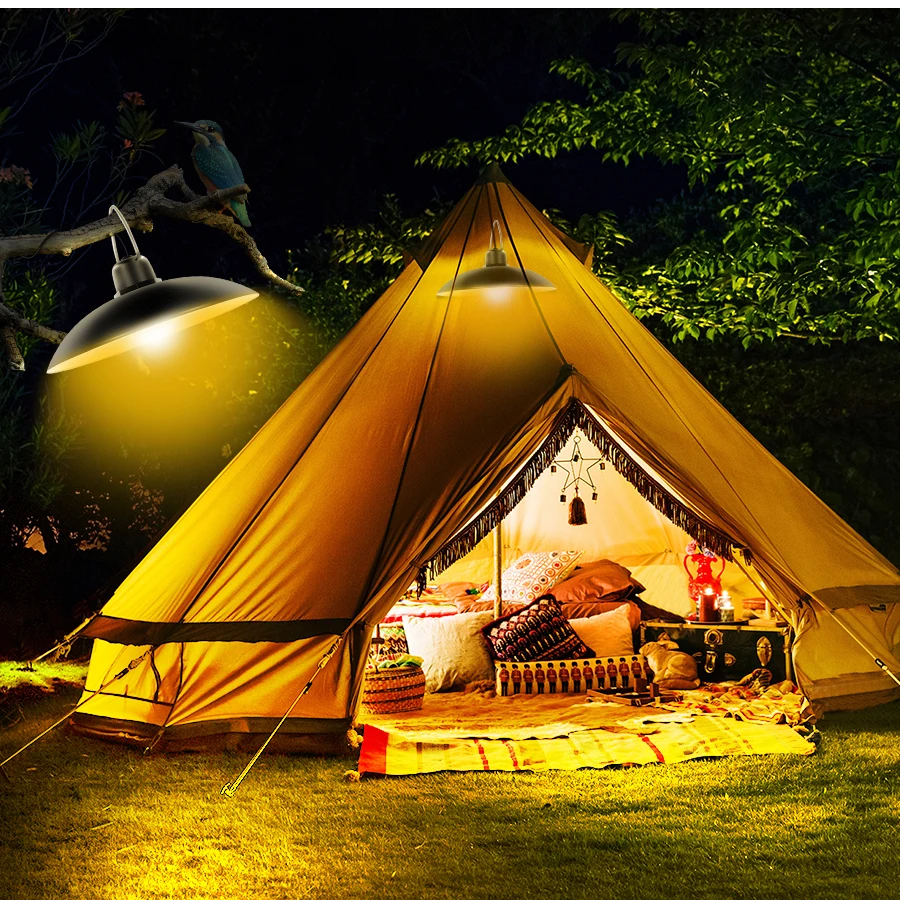 

SZYOUMY Double Head Solar Pendant Light Outdoor or Indoor Installation WITH Remote