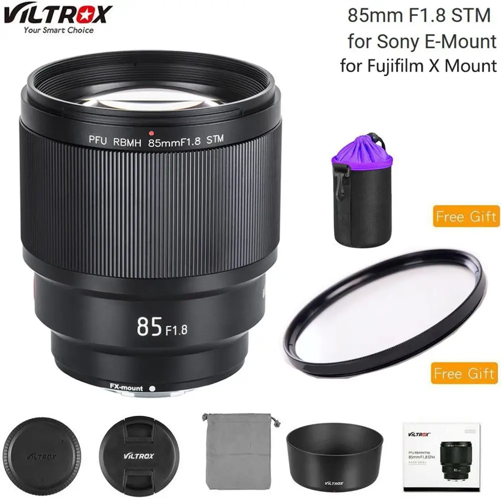 VILTROX 85 мм F1.8 STM полная оправа AF объектив Автофокус Объектив для Sony A7III A7II a6500 a6300