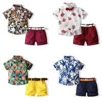 2021 suits boys kids clothes summer shorts shirts floral style classics beach suits childrens clothing high quality 2 3 4 5 6