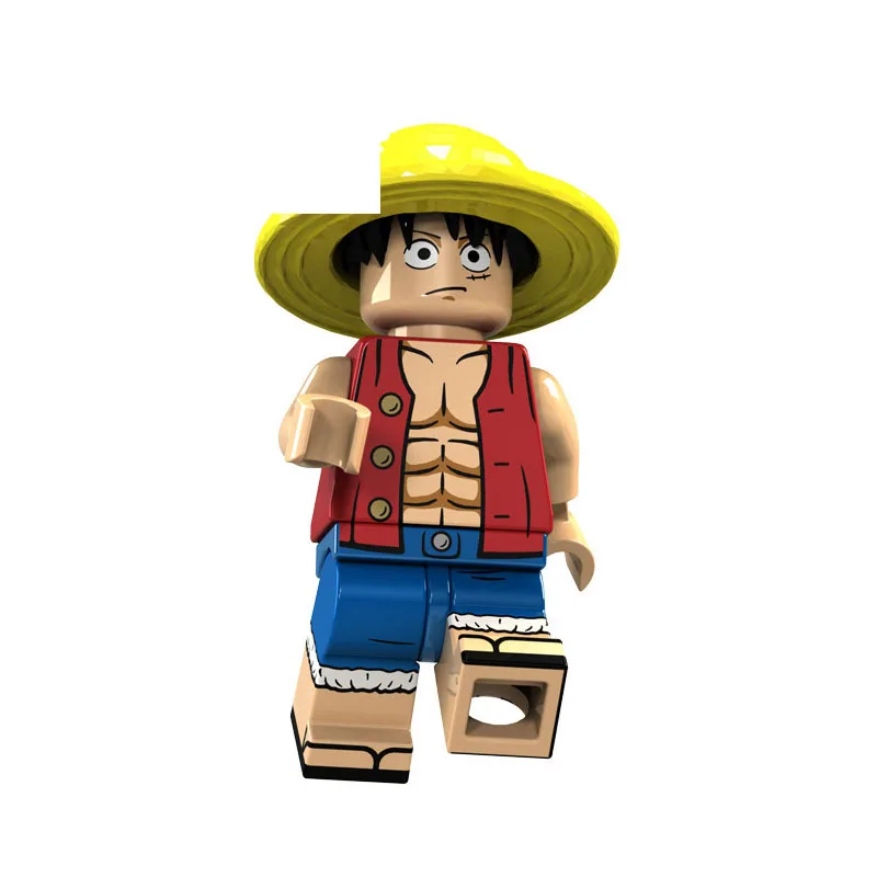 Аниме цельные строительные блоки Luffy Zoro игрушки Санджи и нами Robin Franky Ace Shanks Burukku