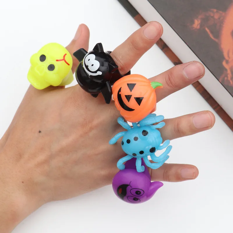 Украшения для Хеллоуина тыква светящееся кольцо на палец Хэллоуин летучая мышь