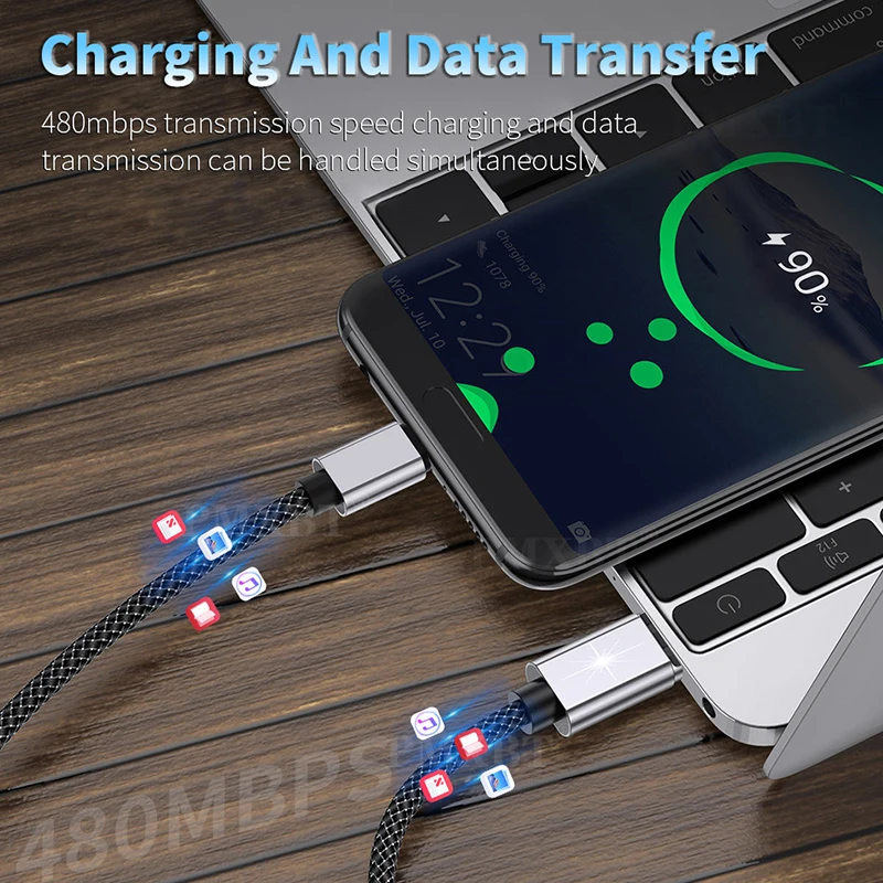 магнитный usb c pd кабель 100 вт тип c к usb