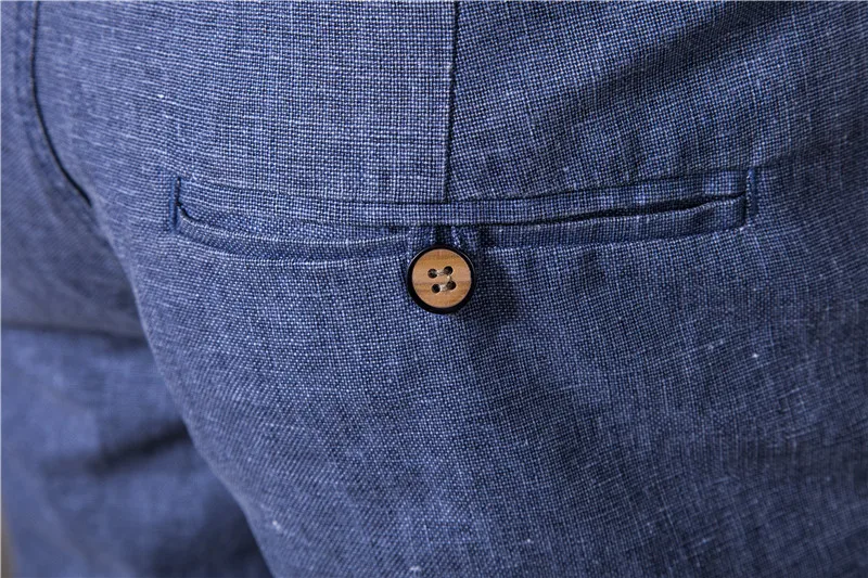 

New Summer 100% Cotton Linen Shorts Men Quality Knee Length Casual Mens Shorts A104 Breathable Cool Feel Short Men