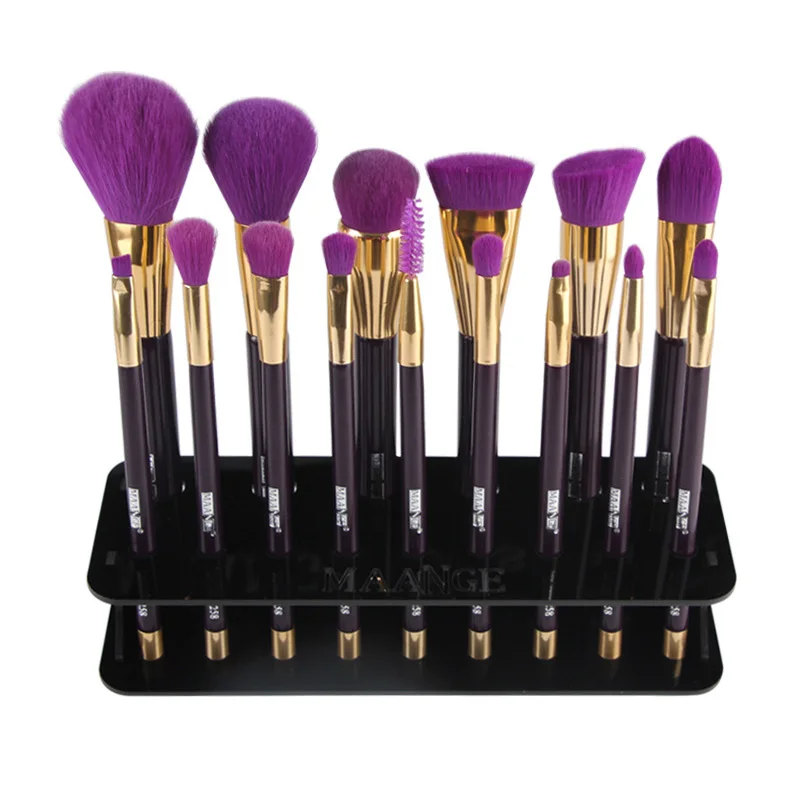 Недавно 15 отверстий акриловый держатель кистей для макияжа дисплей полка