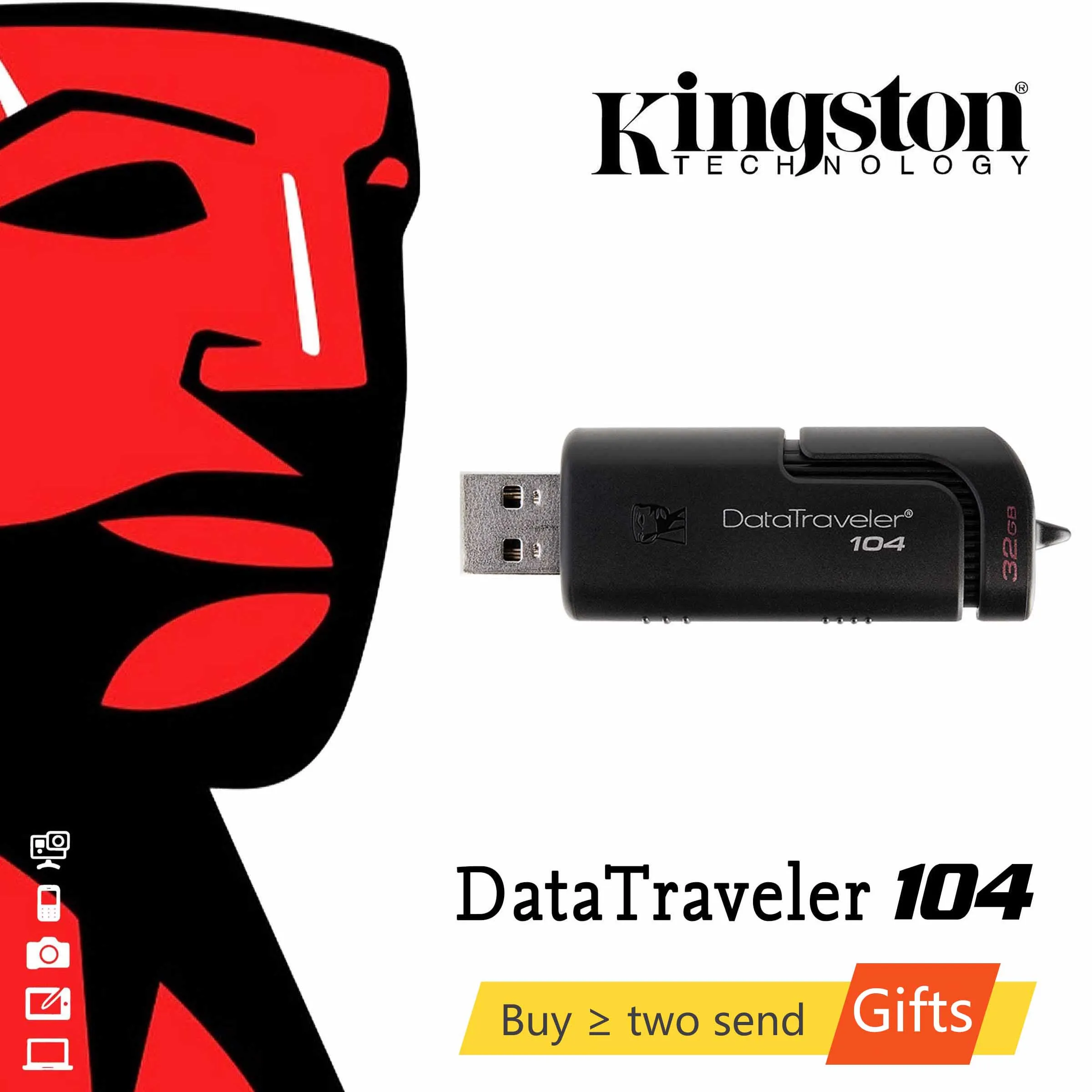 

USB-флеш-накопитель Kingston в виде ключа, 32-32 Гб