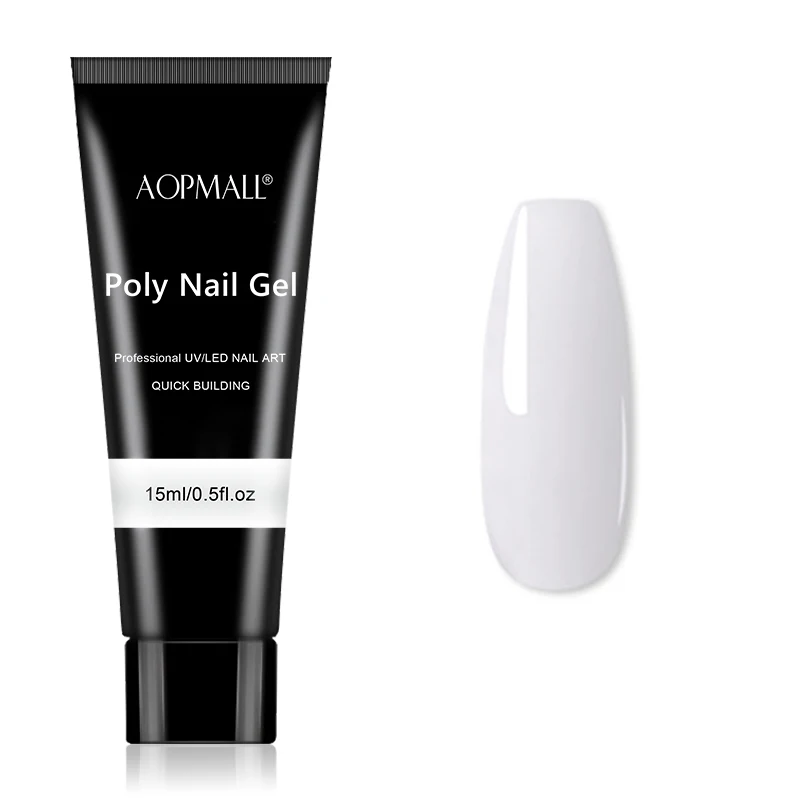 AOPMALL® 1PC 16 Color 15ml Colorful Glitter Extension Finger Quick Building Soak Off Nail Art Manicure UV Poly Nail Gel Polish