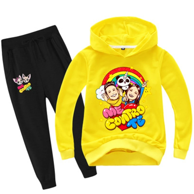 New Spring Children Clothing Set me contro te Boy Girl Hoodies Sweatshirt+Pants 2pcs Sport Suits Toddler Tracksuit Kid Coat