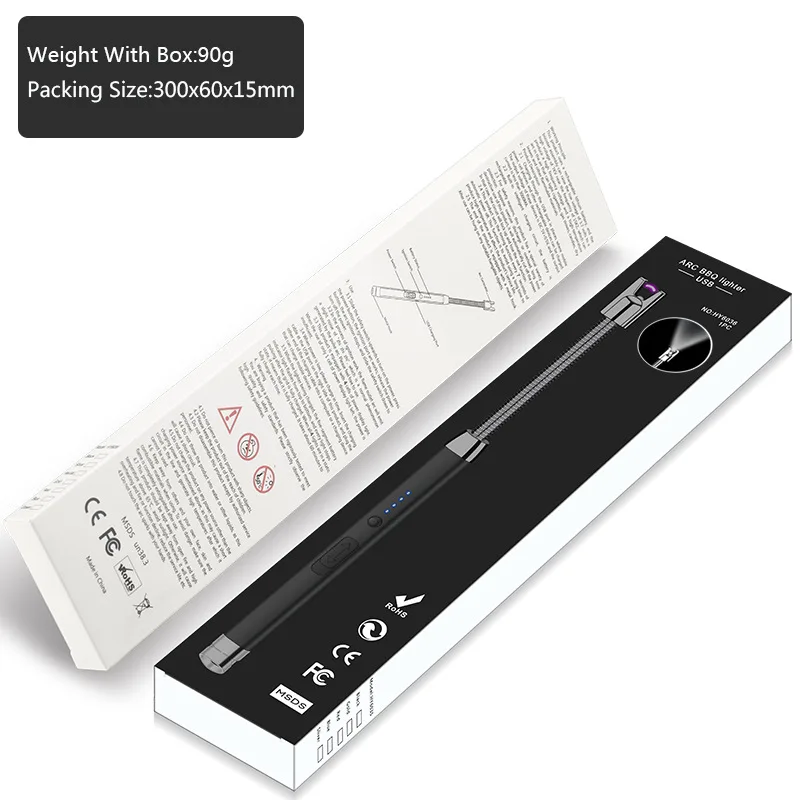 Электронная зажигалка свечей USB перезаряжаемая ветрозащитная дуговая Зажигалка