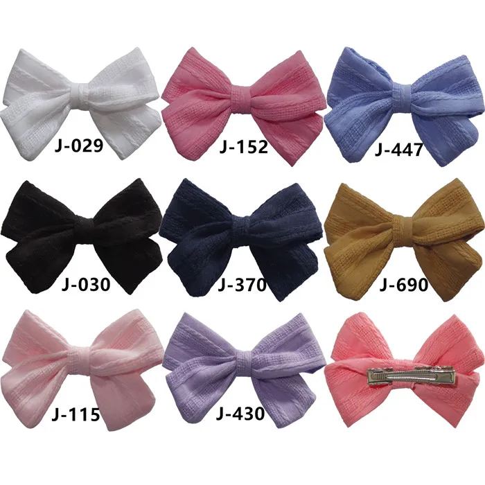 Jacquard 8 pcs 4 предмета в комплекте, красивые хлопковые ткани лук заколки для маленьких девочек модная одежда для волос заколки-бантики для волос заколки для волос Hairbow заколки для волос аксессуары для волос - Цвет: Jacquard 8 pcs