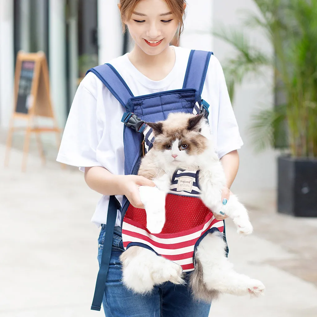 Outdoor Pet Dog Carrier Bag Pet Dog Front Bag Out Travel Double Shoulder Portable Travel Backpack Dogs Cat Accessories Sling Bag