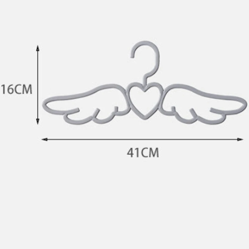20 шт. Новый дизайн пластиковая вешалка для одежды Fly Angel Милый Белый Серый любящий