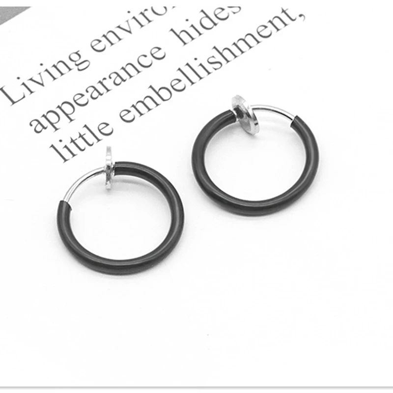 

2pc/pack Stainless Steel Retractable Clip On Earrings No Pierced for Women Girls Without Ear Piercing Ear Cuff Earrings Clips