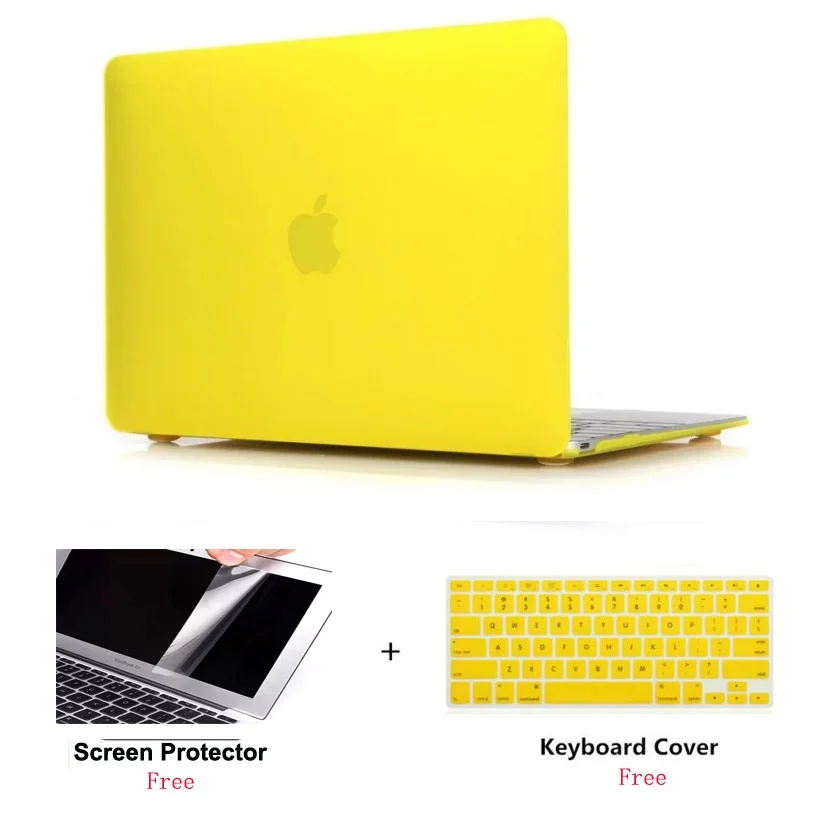 Матовый Жесткий чехол для MacBook 12 A1534 + клавиатуры экранная пленка пылезащитные