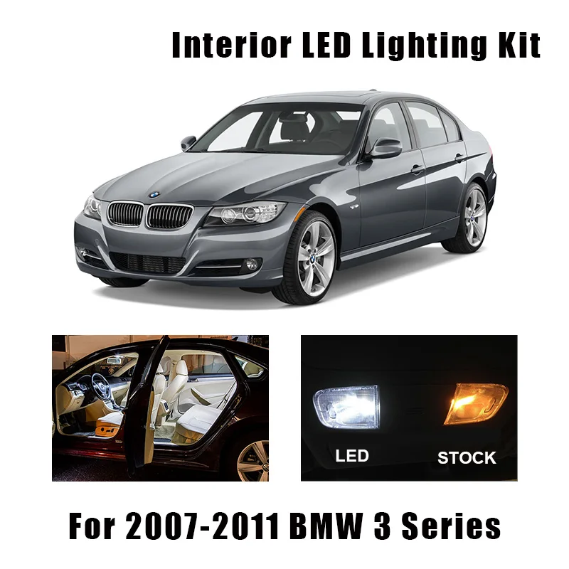 

18 шт., белые светодиодные лампы для BMW 3 серии 2007 2008 2009 2010 2011