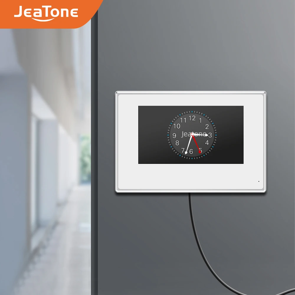 Jeatone 7-дюймовый вилла WIFI IP видеодомофон система внутренней связи белый цвет