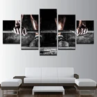 Фотография декоративный настенный плакат печать HD холст картина для гостиной 5 штук гантели для тяжелой атлетики