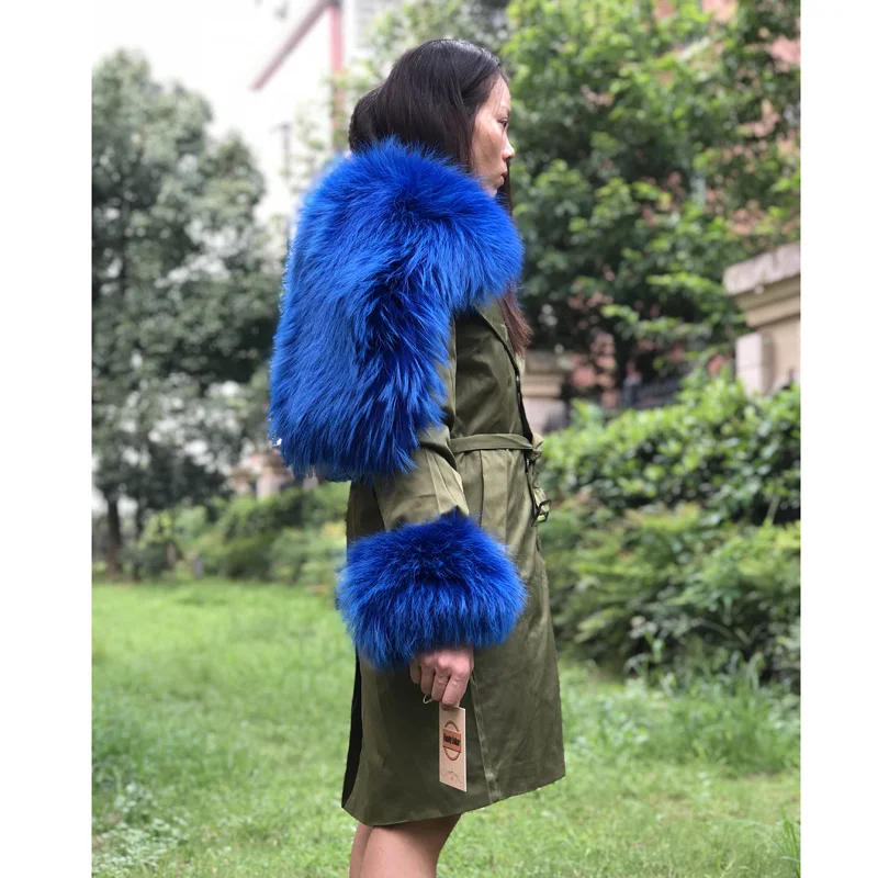 Fandy lokar настоящее меховое пальто женская зимняя куртка натуральный Лисий мех с