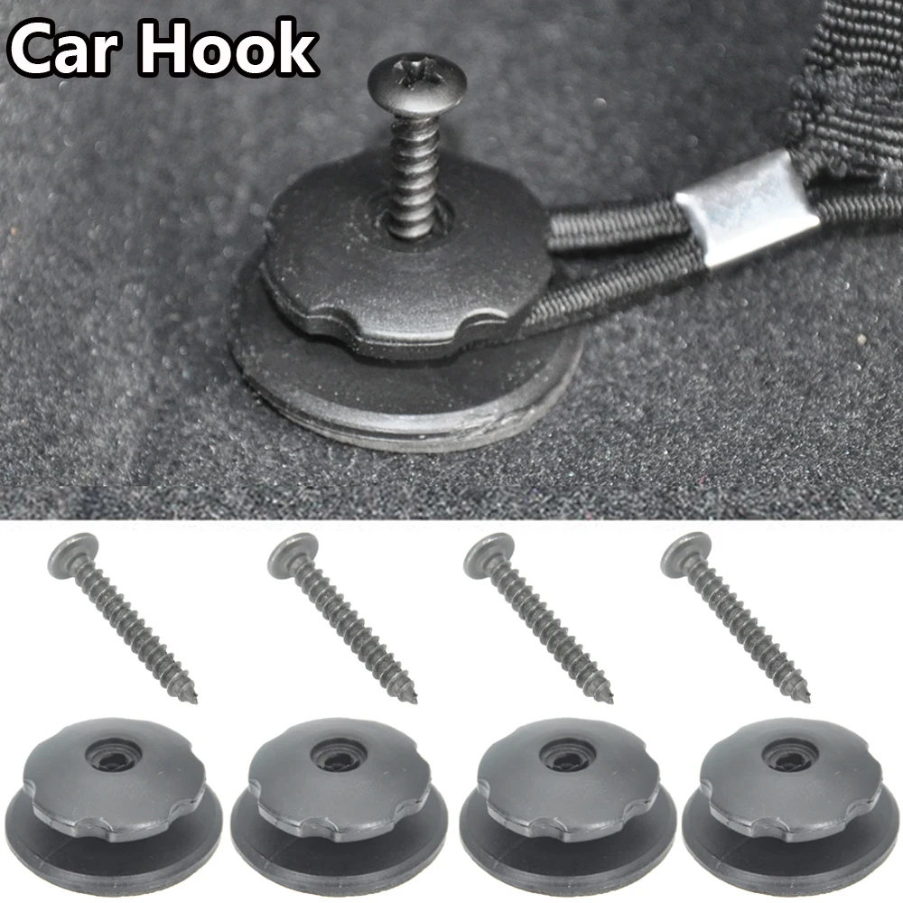4PCS Replacement Hooks Hardware Kit Car Cargo Net Mounting Points Rear Trunk Storage Organizer for bmw opel astra vw transporter |