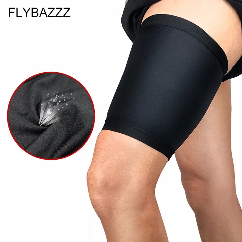 

New 1 Psc Leg Sleeve Support Sport Thigh Guard Muscle Strain Protector Brace Knee Pads Support Fitness Compression Leg Warmers