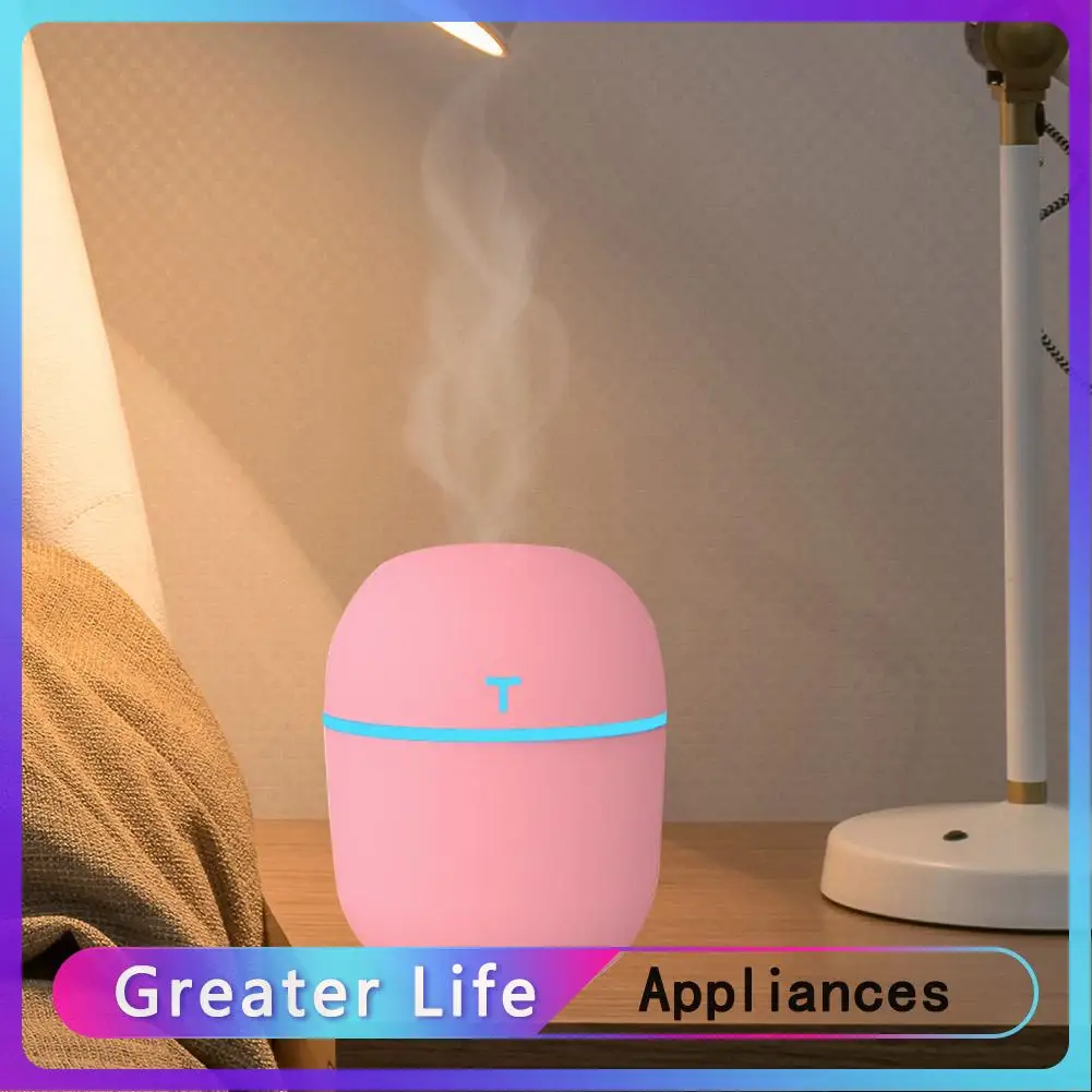 

200ml Mini Ultrasonic Air Humidifier LED Light Lamp USB Essential Oil Diffuser Sterillize Low Noise Sensor Chip Home