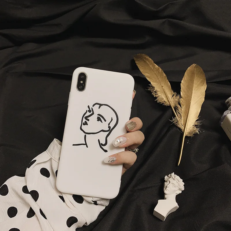 Чехол для телефона в стиле ретро с абстрактной картиной девушек iPhone 11 Pro Max XR Xs X 7