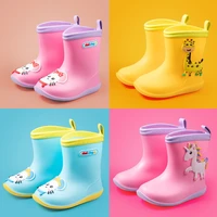 new unicorn kids rain boots for boys girls rainboots dinosaur childrens rubber boots plush warm pvc waterproof baby water shoes