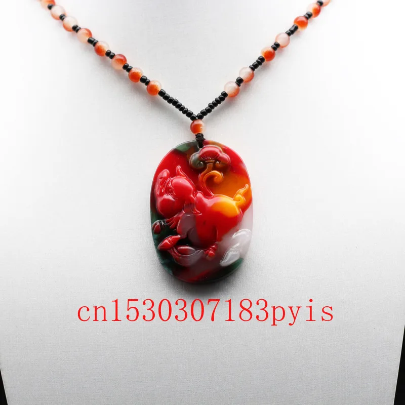 Ожерелье с подвеской в виде поросенка зодиака из нефрита естественного цвета