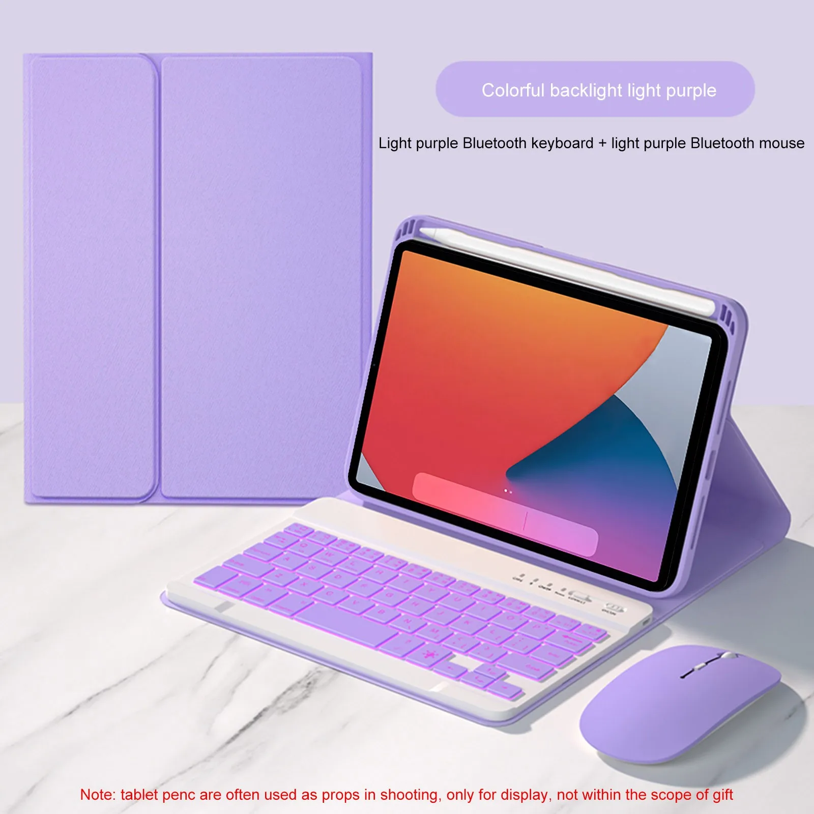 

Чехол для IPad Mini 6 8,3 дюйма 2021 поколения с Подсветкой Bluetooth клавиатура/мышь ТПУ Противоскользящий защитный чехол для планшета # g3