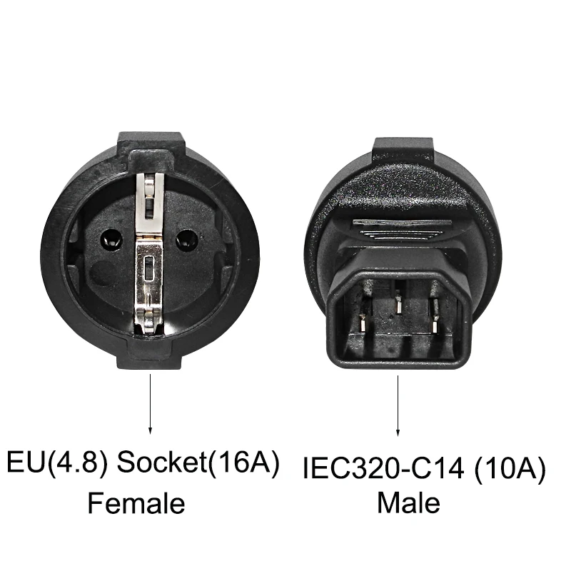 IEC320 C14 в ЕС переходник IEC 320 к CEE 7/7 Европейский Пособия по немецкому языку женский
