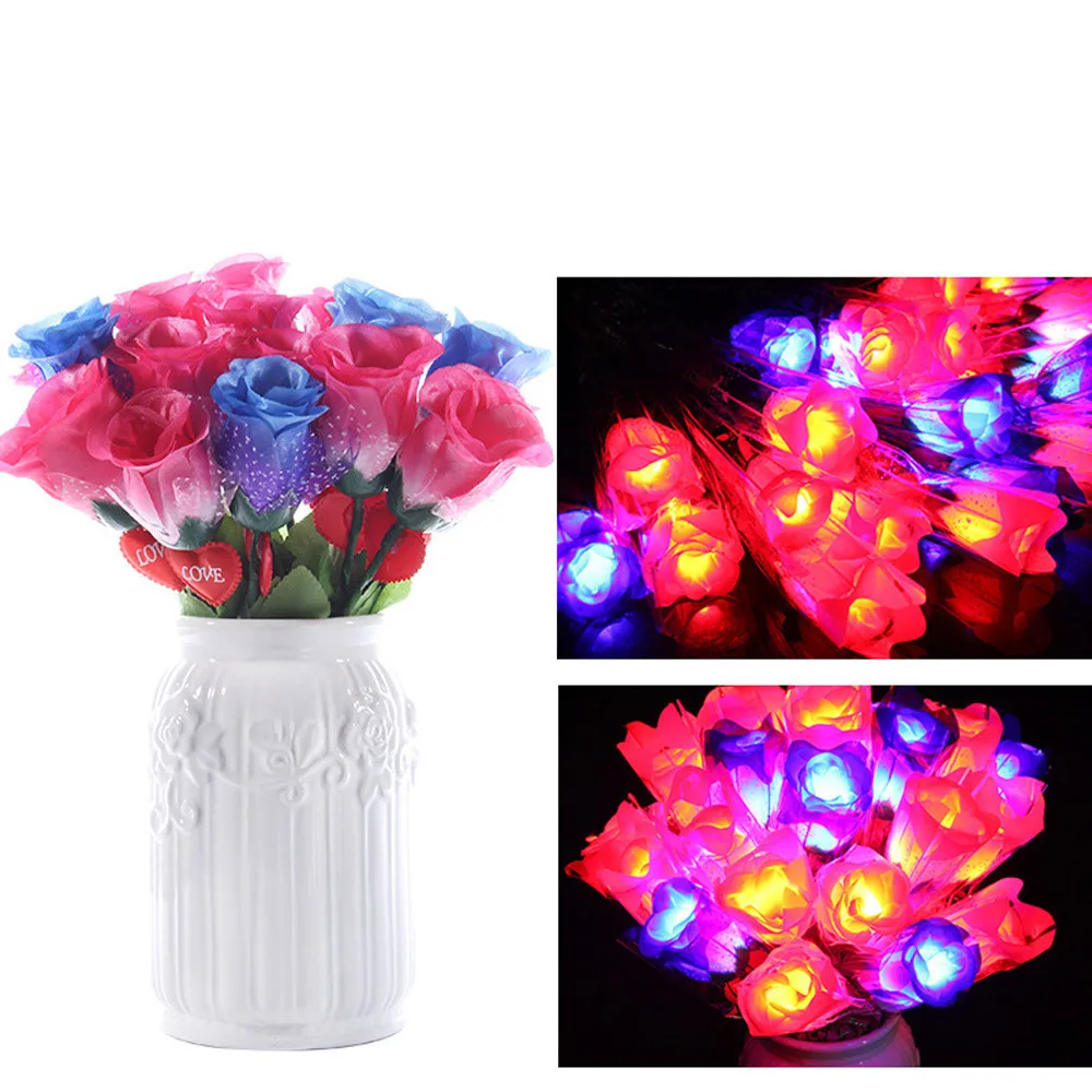 1 шт. светодиодный светильник с имитацией романтической розы ночник подарки