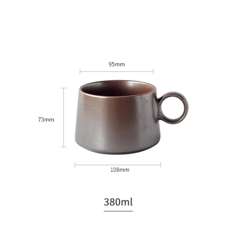 380 мл японская керамическая кофейная кружка винтажная чайная чашка латте