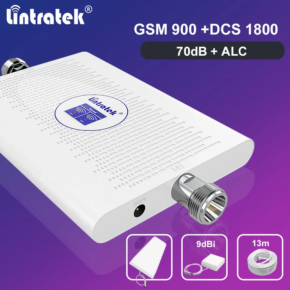 Lintratek усилитель сигнала 4G GSM 900 мобильный DCS LTE 1800 двухдиапазонный ретранслятор +