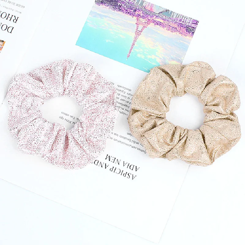 Аксессуары для волос блестящие резинки женские блестящая металлическая ткань