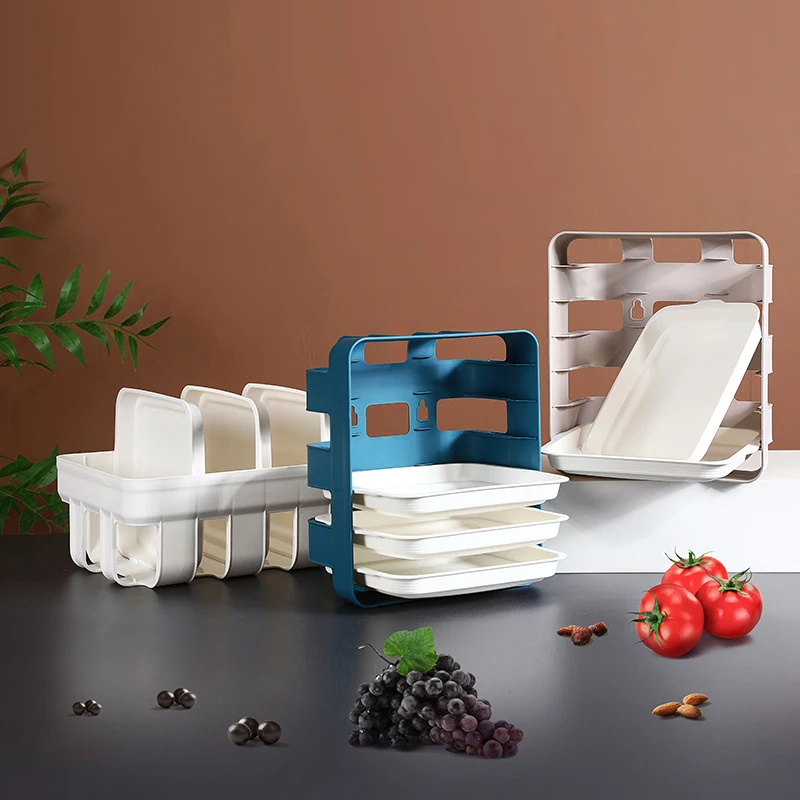

Multi-Layer Wall Hanging Rack Food Storage Tray For Kitchen Storage Table RT88