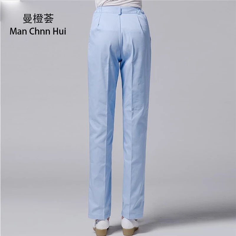 Лаборатория одежда Женский медсестра брюки для девочек узкие белые на каждый