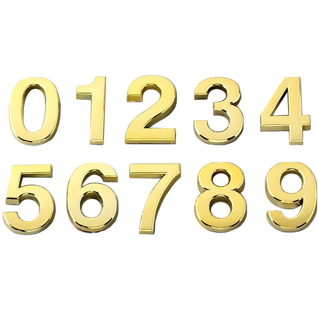 5 см 3D номер английский стикеры буквы алфавита для квартиры отеля дома дверная