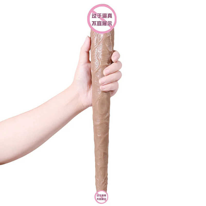 Очень длинный двойной большой реалистичный фаллоимитатор для лесбиянок
