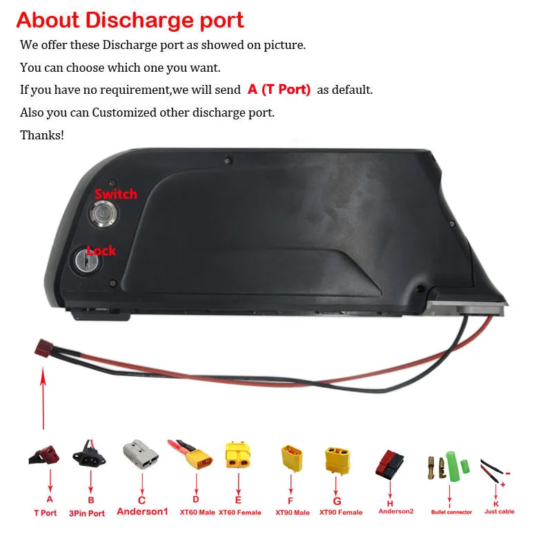 

36V 500W Electric Bike battery Pack 10S 36 V 10AH Scooter Down Tube Lithium bateria with USB Port 15A BMS 42V 2A charger
