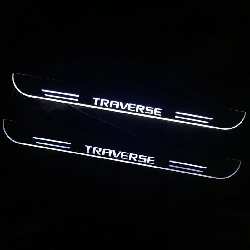 

LED Pedal Car Light For Ford Traverse 2009 - 2020 2021 Door Sill Scuff Plate Pathway Dynamic Streamer Welcome Footstep Lamp