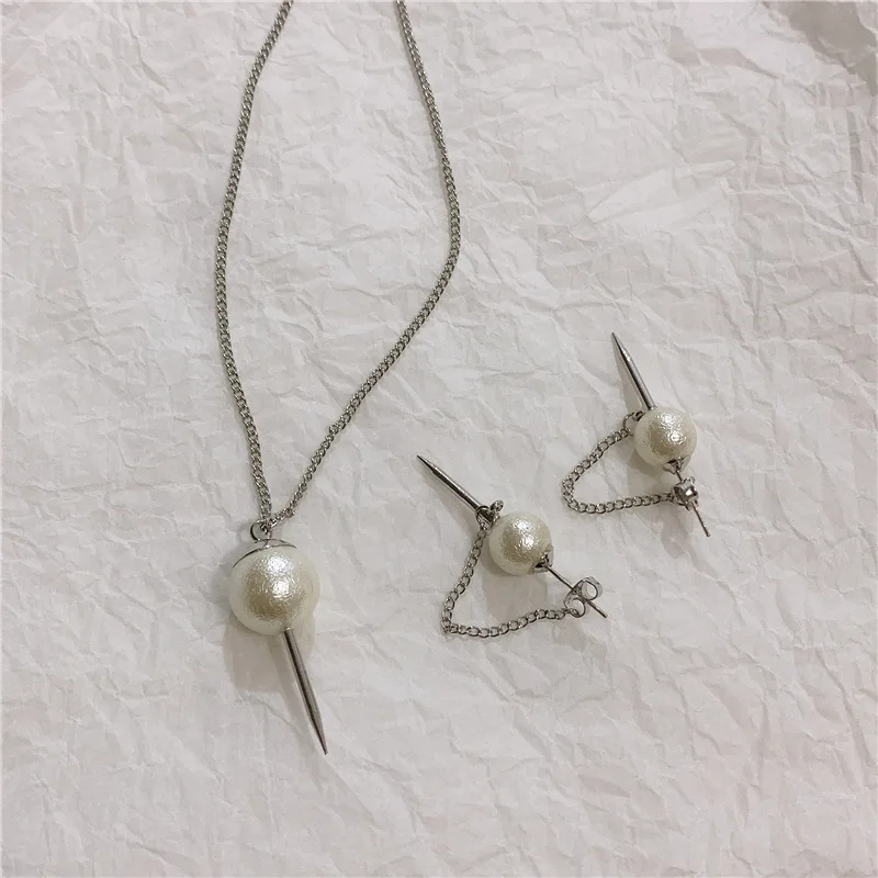 Женская жемчужная цепочка на свитер Han Guodong жемчужное ожерелье с острыми