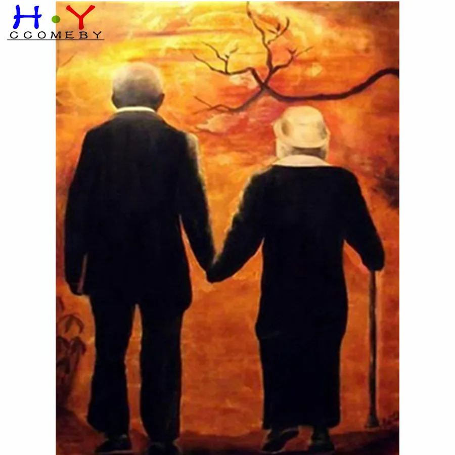 

5D Diy Full Square/Round Diamond Painting Old Couple Mosaic Cross Stitch Embroidery Craft Kit Home Decoration Gift New Arrivals