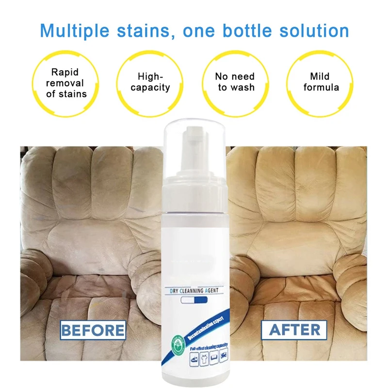 Wash Free Down Jacket Filled Cleaner Spray Dry Cleaning Agent Clothes Carpet Curtain Mattress | Дом и сад