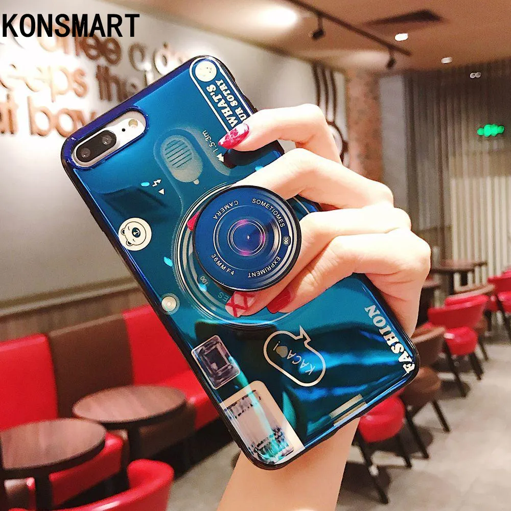 Милый 3D чехол в стиле ретро для камеры Huawei P Smart 2019 силиконовый подставка телефона